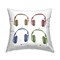 Gaming Headsets Pattern Design by Sharon Kuplack Throw Pillow